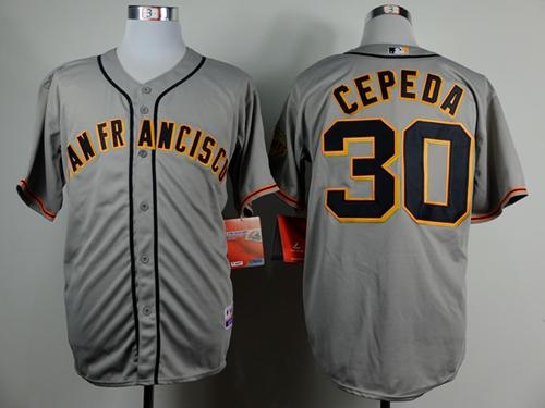 Giants #30 Orlando Cepeda Grey Road Cool Base Stitched Jersey - Zenithce