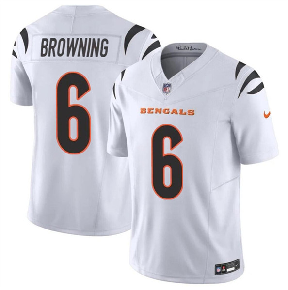 Cincinnati Bengals #6 Jake Browning White 2023 F.U.S.E. Vapor Untouchable Limited Stitched Jersey - Zenithce