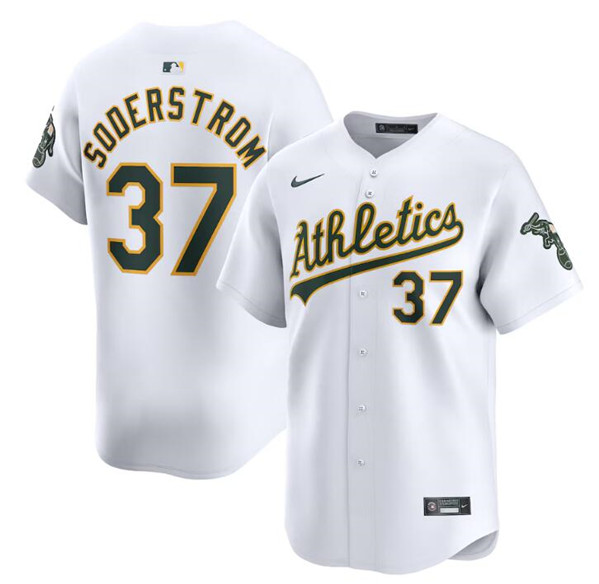Oakland Athletics #37 Tyler Soderstrom White Home Limited Stitched Jersey - Zenithce