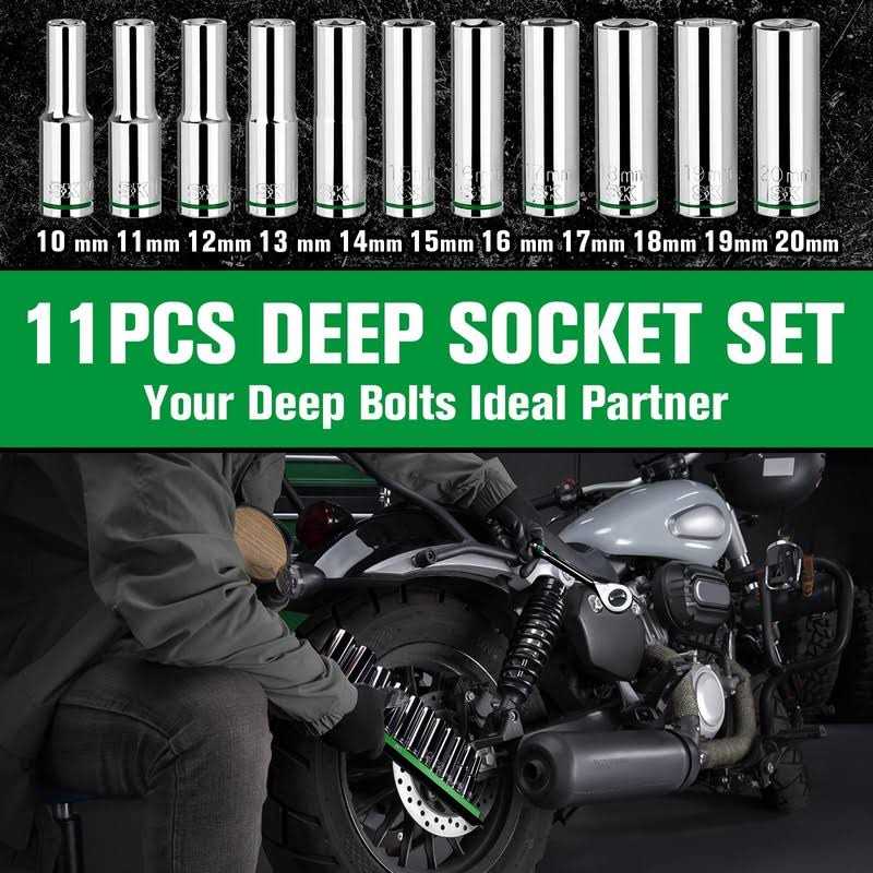SK Drive Socket Set Deep SAE Sockets 13-Piece - Zenithce