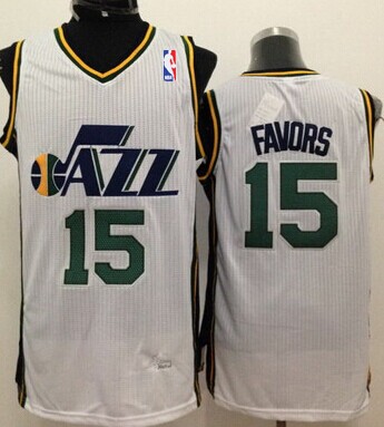 Utah Jazz #15 Derrick Favors White Swingman Jersey - Zenithce