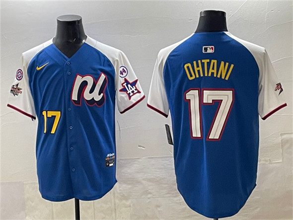 National League #17 Shohei Ohtani Blue Alternate 2025 All-Star With Patch Edition Limited Stitched Jersey - Zenithce