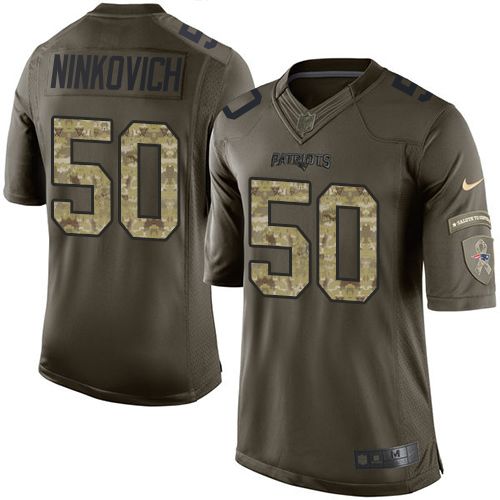 Patriots #50 Rob Ninkovich Green Stitched Limited Salute To Service Nike Jersey - Zenithce