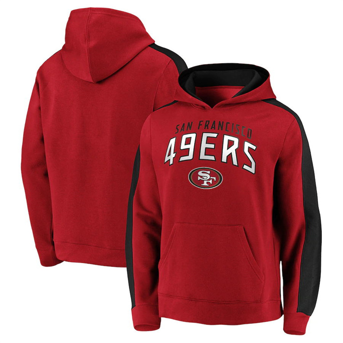 San Francisco 49ers Red Game Time Arch Pullover Hoodie - Zenithce