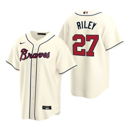 Atlanta Braves #27 Austin Riley Cream Cool Base Stitched Jersey - Zenithce