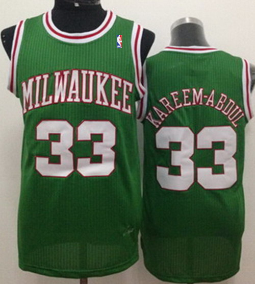 Milwaukee Bucks #33 Kareem Abdul-Jabbar Green Swingman Throwback Jersey - Zenithce