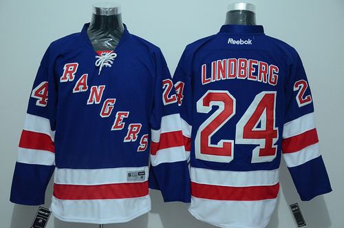 Rangers #24 Oscar Lindberg Blue Stitched Jersey - Zenithce