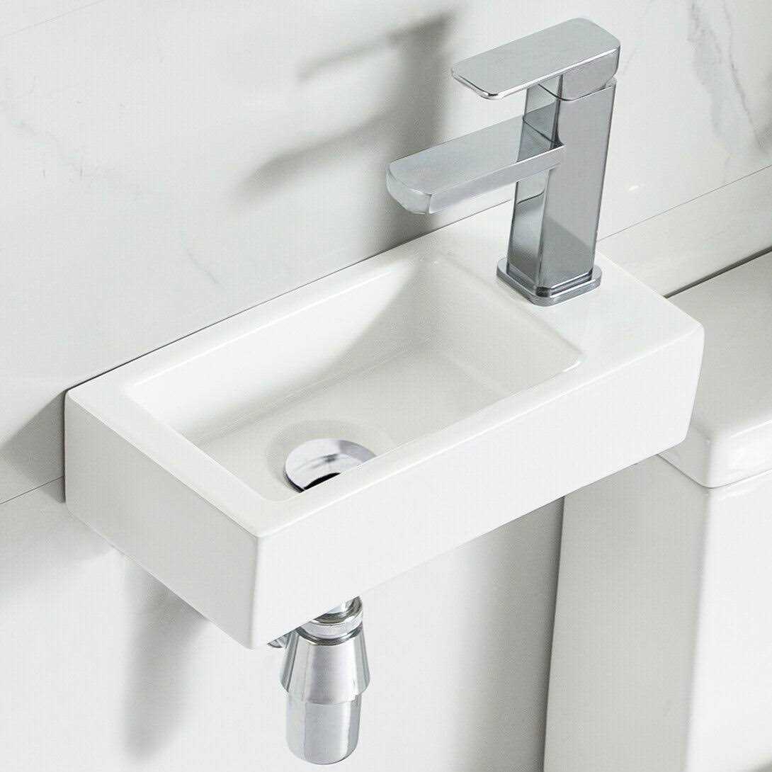 DeerValley DV-1V051 White Ceramic Oval Vessel Bathroom Sink - Zenithce