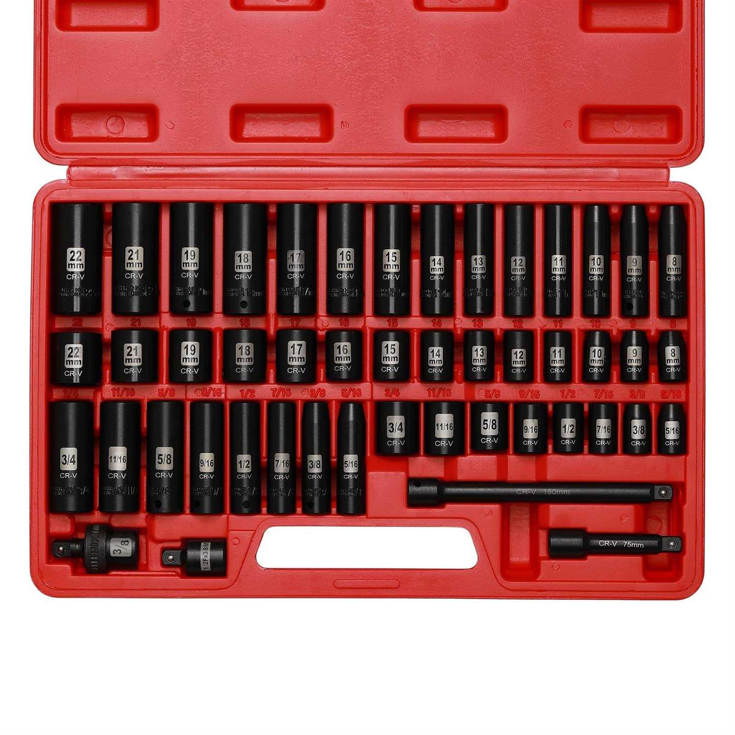 Mayouko 16 Pieces 3/8 Drive Low Profile Hex Socket Set Impact Allen Bit Socket - Zenithce