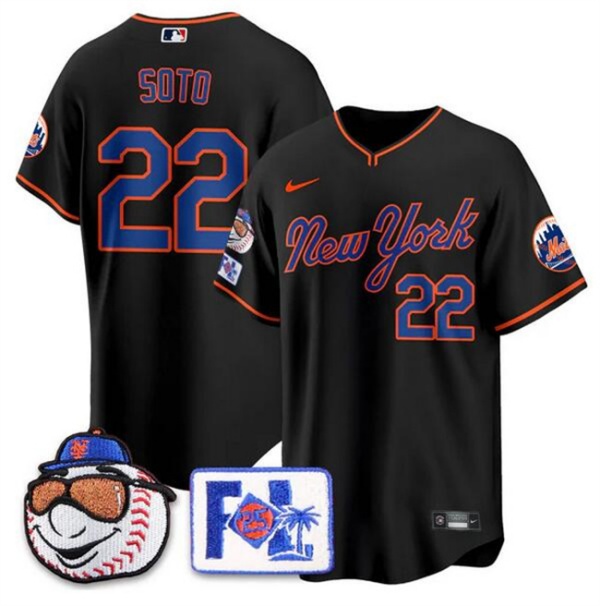 New York Mets #22 Juan Soto Black 2025 Spring Training Stitched Jersey - Zenithce