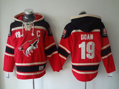 Coyotes #19 Shane Doan Red Sawyer Hooded Sweatshirt Stitched Jersey - Zenithce