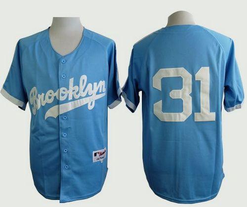 Dodgers #31 Joc Pederson Light Blue Cooperstown Stitched Jersey - Zenithce
