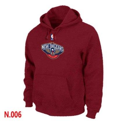 Mens New Orleans Pelicans Red Pullover Hoodie - Zenithce