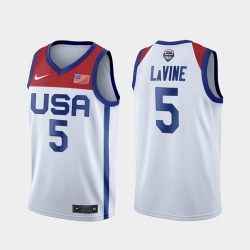 USA Team Zach LaVine Home White 2021 Tokyo Olympics Jersey - Zenithce