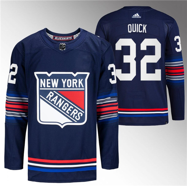 New York Rangers #32 Jonathan Quick Navy Stitched Jersey - Zenithce