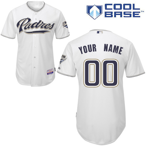 Padres Customized Authentic White Cool Base MLB Jersey - Zenithce