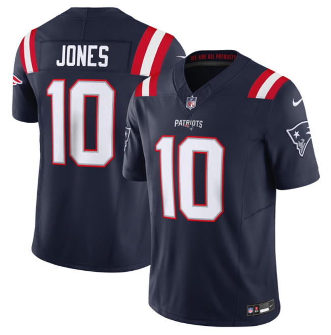 New England Patriots #10 Mac Jones Navy 2023 F.U.S.E. Vapor Limited Stitched Jersey - Zenithce
