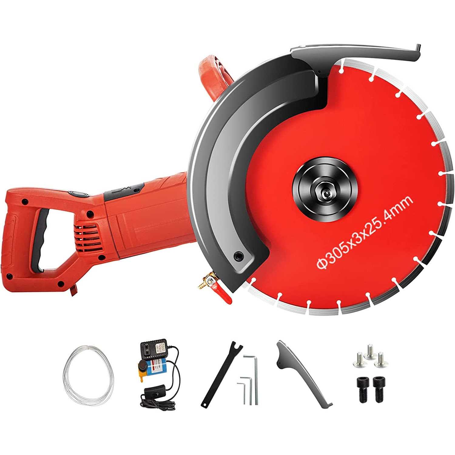 VEVOR 12 Concrete Cutter, 15-Amp Concrete Saw, Electric Circular Saw with 12 Blade and Tools - Zenithce
