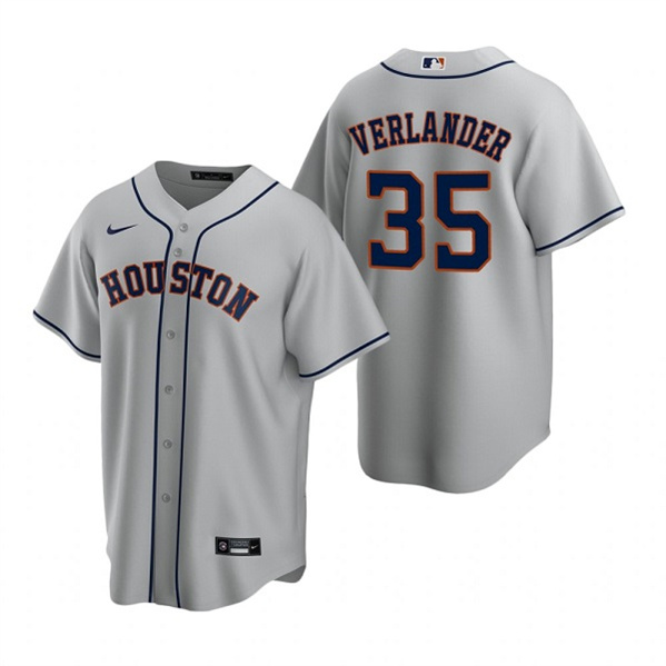 Houston Astros #35 Justin Verlander Gray Cool Base Stitched Jersey - Zenithce