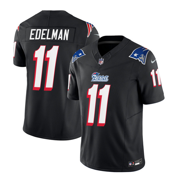 New England Patriots #11 Julian Edelman Black 2023 F.U.S.E. Vapor Limited Stitched Jersey - Zenithce