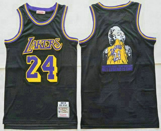 Los Angeles Lakers #24 Kobe Bryant Black Marilyn Monroe Swingman Jersey - Zenithce