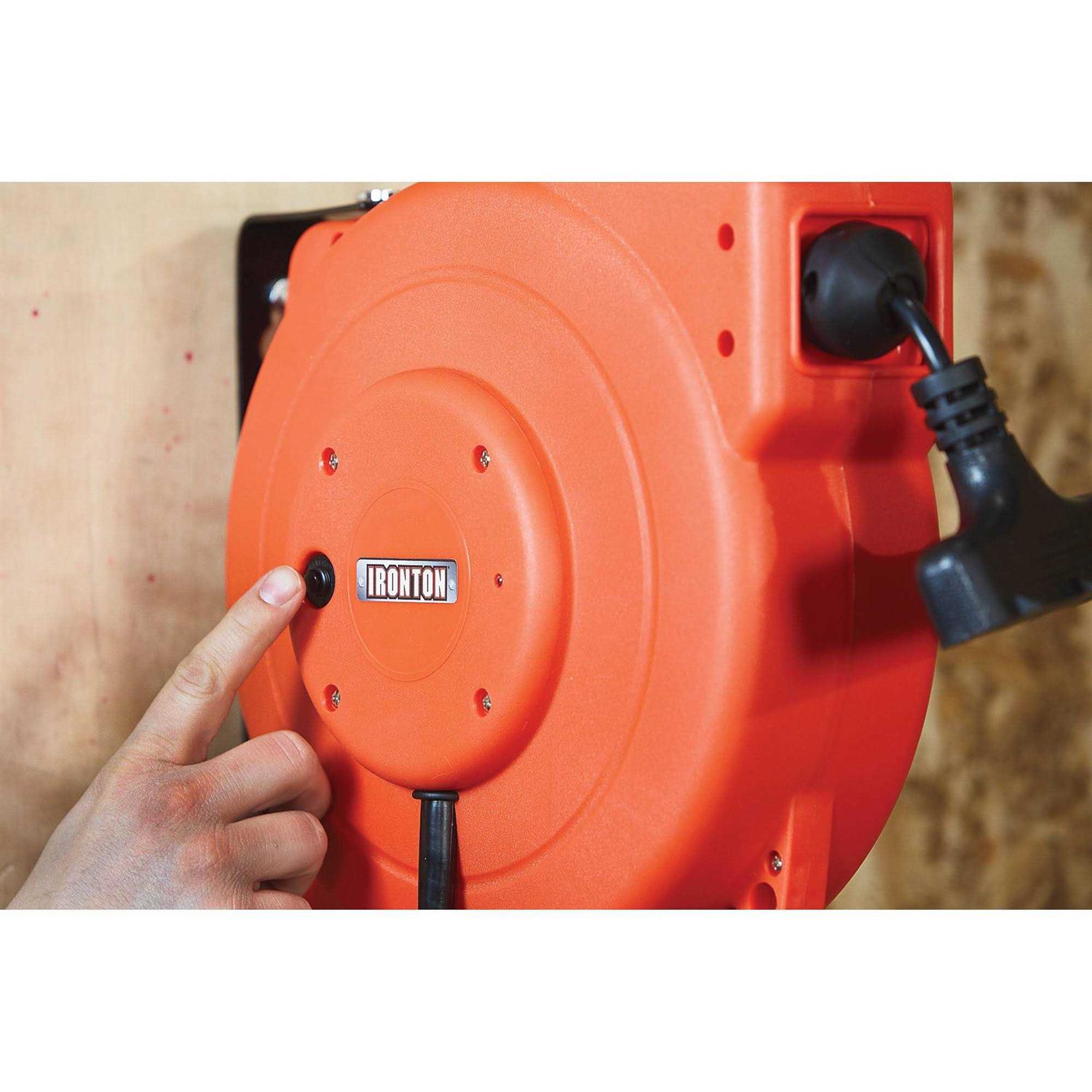 Ironton Retractable Extension Cord Reel - Zenithce