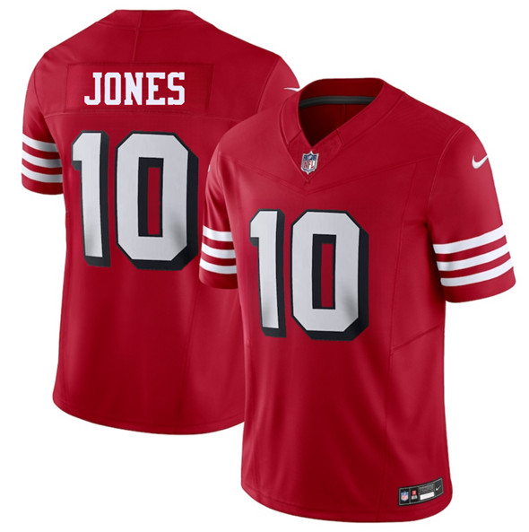 San Francisco 49ers #10 Mac Jones New Red 2025 F.U.S.E. Vapor Untouchable Limited Stitched Jersey - Zenithce