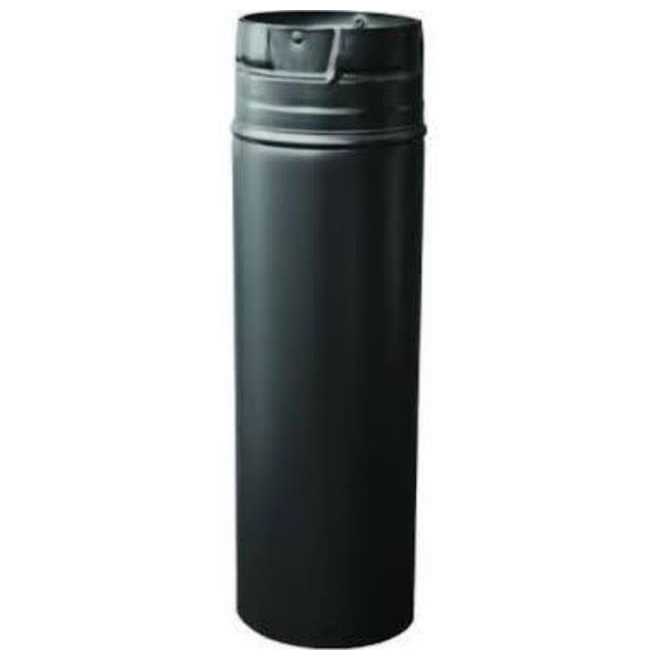 DuraVent PelletVent 4 inch Diameter Black Increaser Tee with Clean 4PVL-T3B - Zenithce