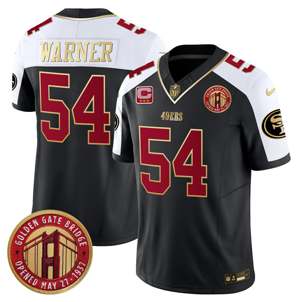 San Francisco 49ers #54 Fred Warner Balck F.U.S.E. Golden Gate Bridge With 3-Star C Patch Alternate Vapor Limited Stitched Jersey - Zenithce