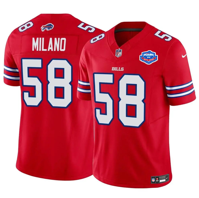 Buffalo Bills #58 Matt Milano Red 2025 F.U.S.E. With Farewell Patch Vapor Untouchable Limited Stitched Jersey - Zenithce