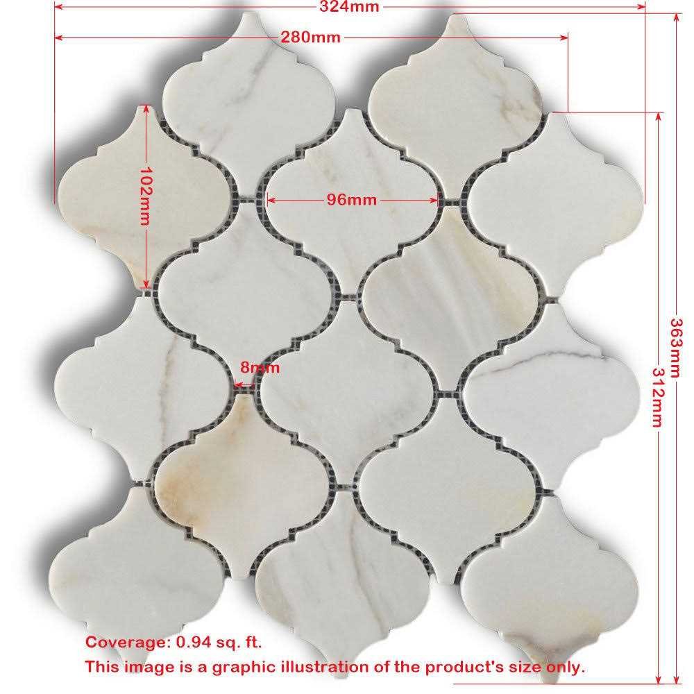 Marble Online Arabesque Marble Baroque Lantern Mosaic Tile - Zenithce