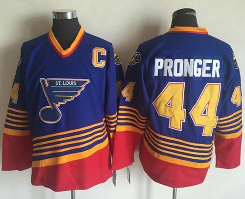 Blues #44 Chris Pronger Light Blue Red CCM Throwback Stitched Jersey - Zenithce