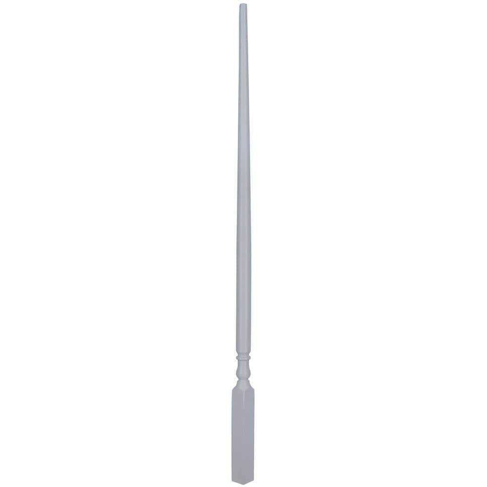 Stair Parts 1-1/4 in. 5015 Primed Pin Top Wood Baluster for Stair Remodel - Zenithce