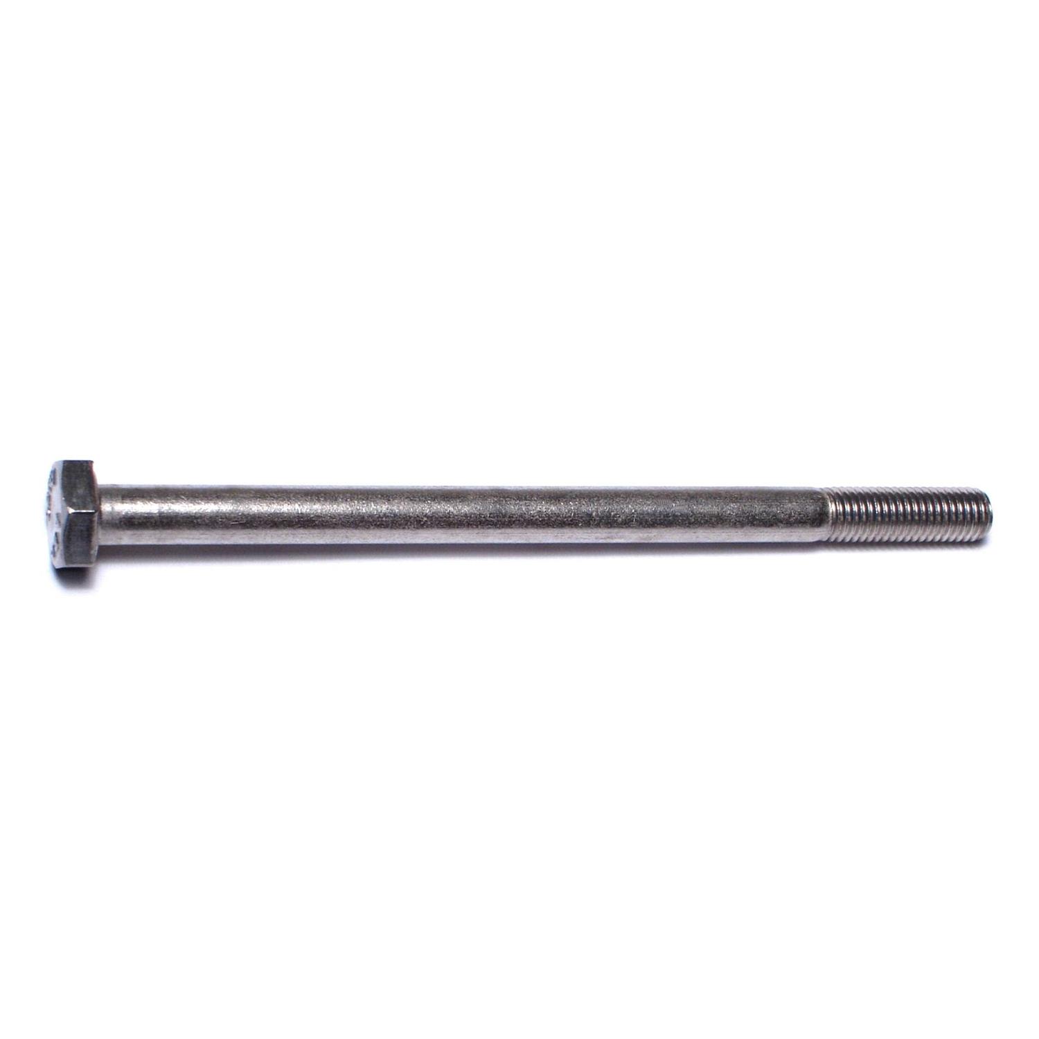 Monster Fastener 1/4-20 x 5 Zinc Plated Steel Coarse Full Thread Hex Head Tap Bolts 10 pcs - Zenithce