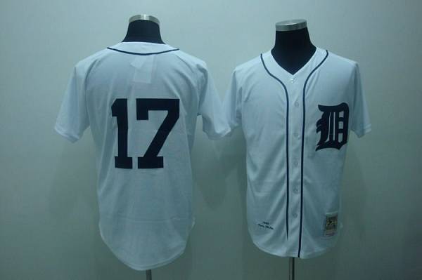 Mitchell And Ness Tigers #17 Denny McLain Stitched White Throwback Jersey - Zenithce