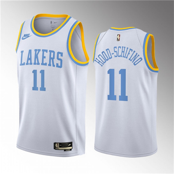 Los Angeles Lakers #11 Jalen Hood-Schifino White 2023 Draft Classic Edition Stitched Jersey - Zenithce