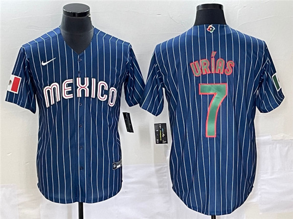 Mexico #7 Julio Urías 2023 Navy World Classic Stitched Jersey - Zenithce