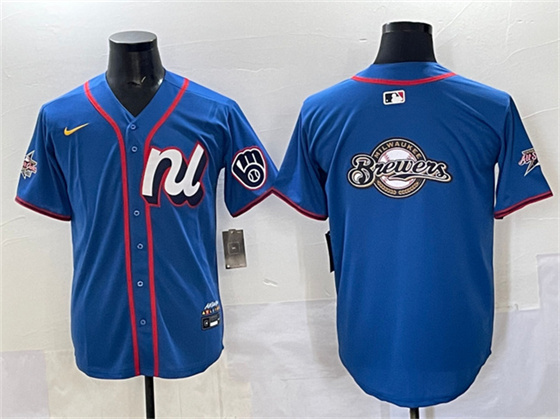 Milwaukee Brewers Team Big Logo Blue 2025 All-Star Edition Limited Stitched Jersey - Zenithce