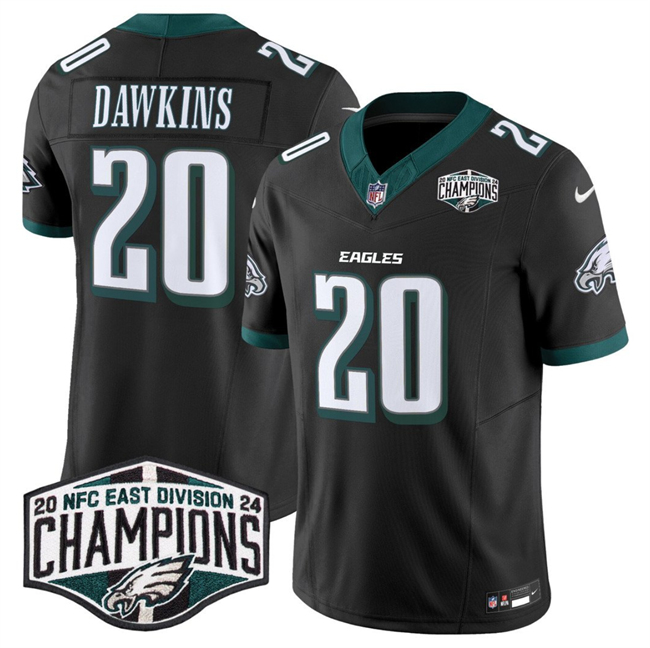 Philadelphia Eagles #20 Brian Dawkins Black 2024 New NFC East Champions F.U.S.E. Vapor Untouchable Limited Stitched Jersey - Zenithce