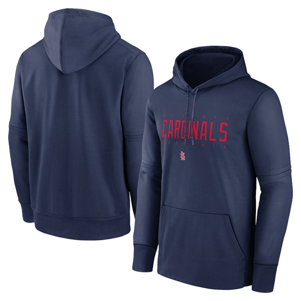 St. Louis Cardinals Navy Pregame Performance Pullover Hoodie - Zenithce