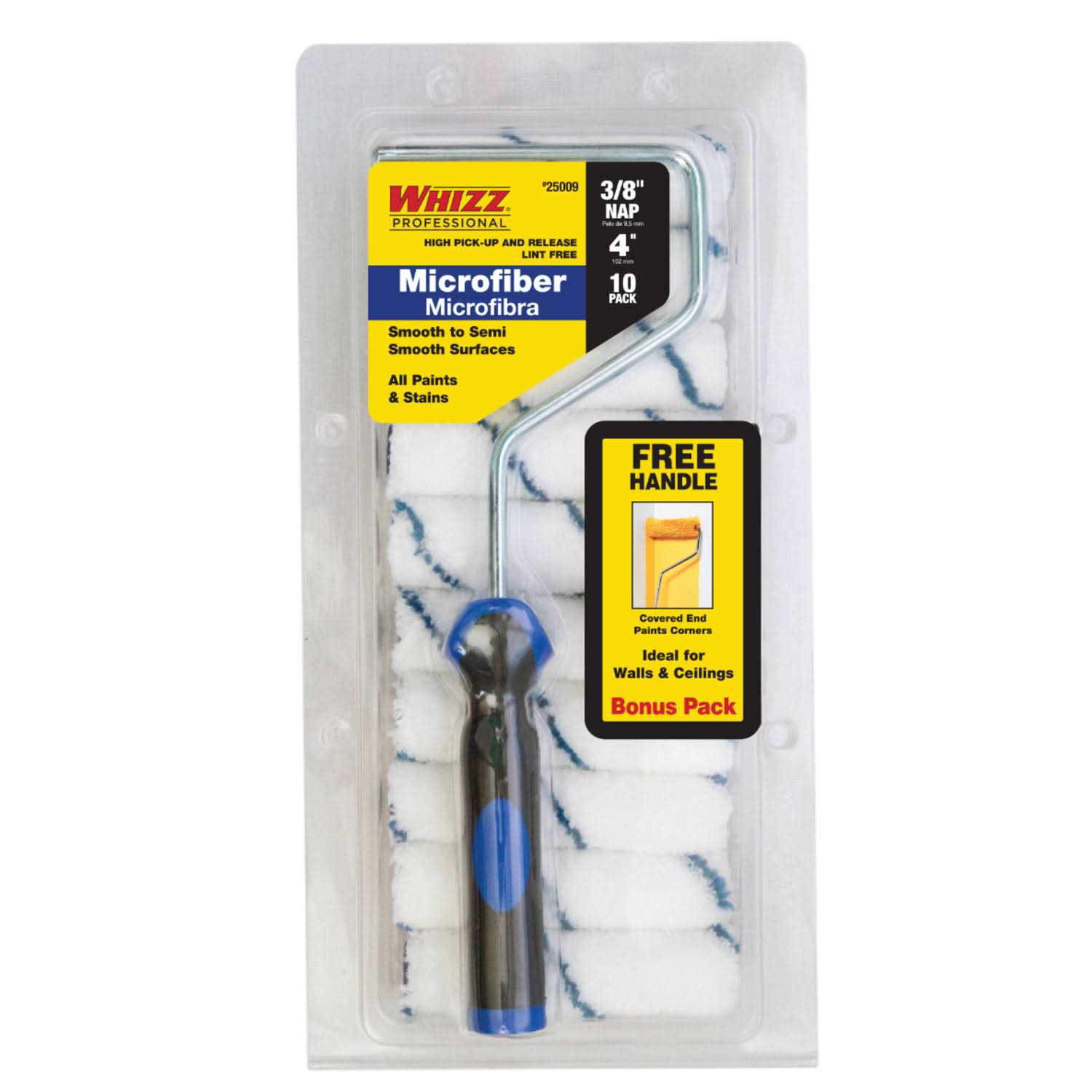 Whizz Cabinet and Door 3-Piece Foam Paint Roller Kit - Zenithce