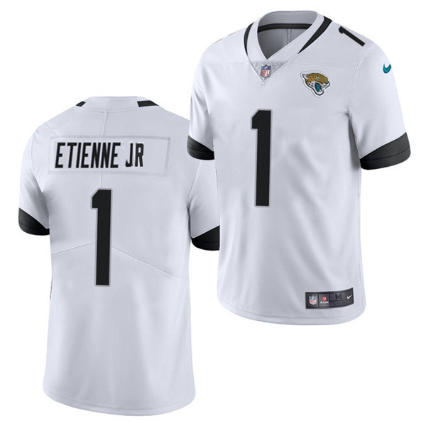 Jacksonville Jaguars #1 Travis Etienne JR White 2021 Vapor Untouchable Limited Stitched Jersey - Zenithce