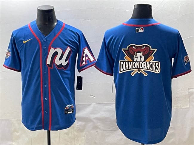 National League Arizona Diamondbacks Team Big Logo Blue 2025 All-Star Edition Limited Stitched Jersey - Zenithce