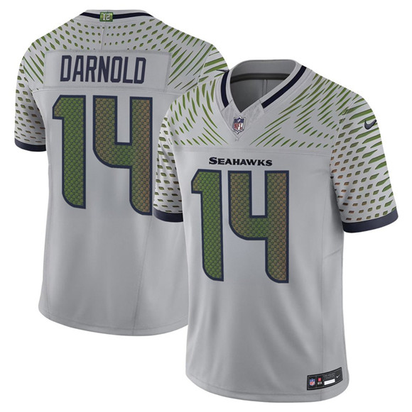 Seattle Seahawks #14 Sam Darnold Gray 2025 F.U.S.E. “Rivalries” Vapor Untouchable Limited Football Stitched Jersey - Zenithce