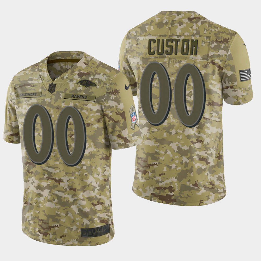 Baltimore Ravens Customized Camo Salute To Service Limited Stitched NFL Jersey - Zenithce