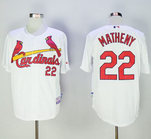 Cardinals #22 Mike Matheny White Cool Base Stitched Jersey - Zenithce
