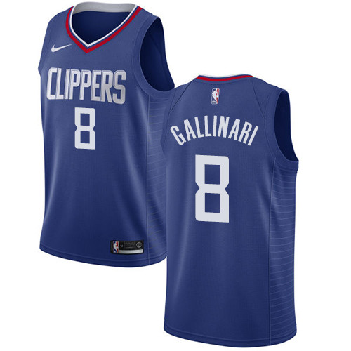 Clippers #8 Danilo Gallinari Blue Swingman Icon Edition Jersey - Zenithce