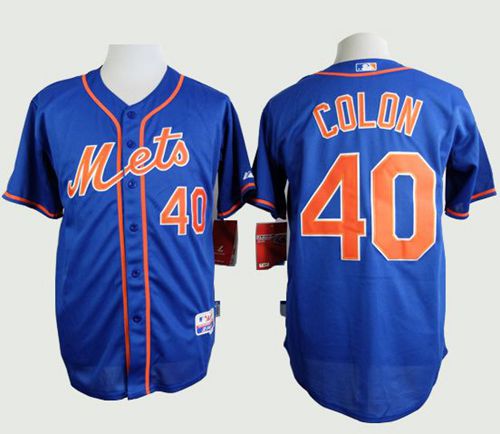 Mets #40 Bartolo Colon Blue Alternate Home Cool Base Stitched Jersey - Zenithce