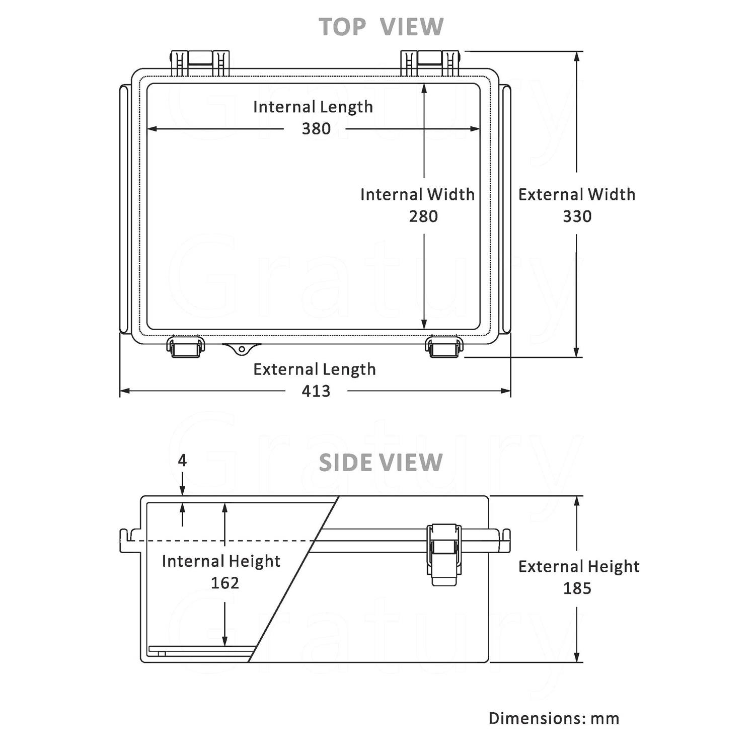 Gratury Junction Box, Ip67 Waterproof Plastic Enclosure for Electrical Project, Hinged - Zenithce