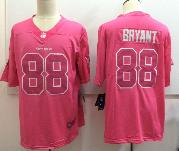 Dallas Cowboys #88 Dez Bryant Pink Limited Rush Stitched Nike Jersey - Zenithce